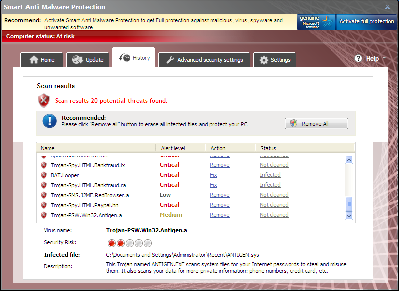 [Image: Smart Anti-Malware Protection-main UI]